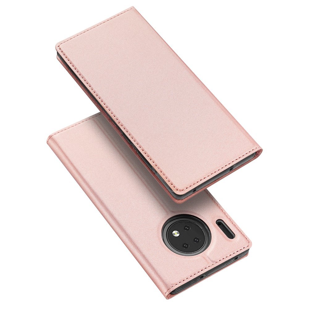 Etui HUAWEI MATE 30 z klapką Dux Ducis skórzane Skin Leather jasny róż