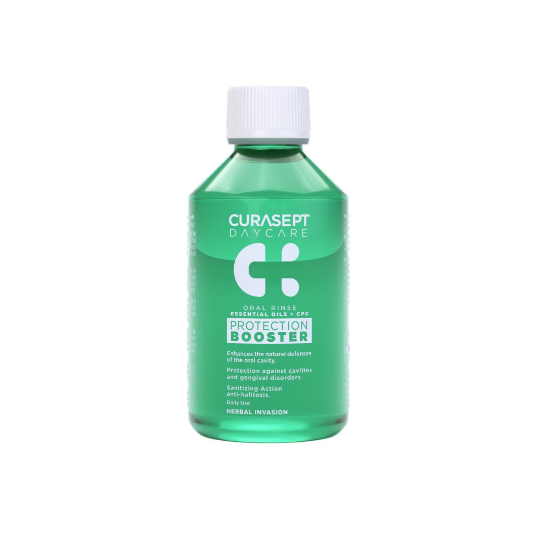 CURASEPT Daycare Protection Booster Herbal Invasion mały płyn do płukania jamy ustnej ziołowy 250 ml