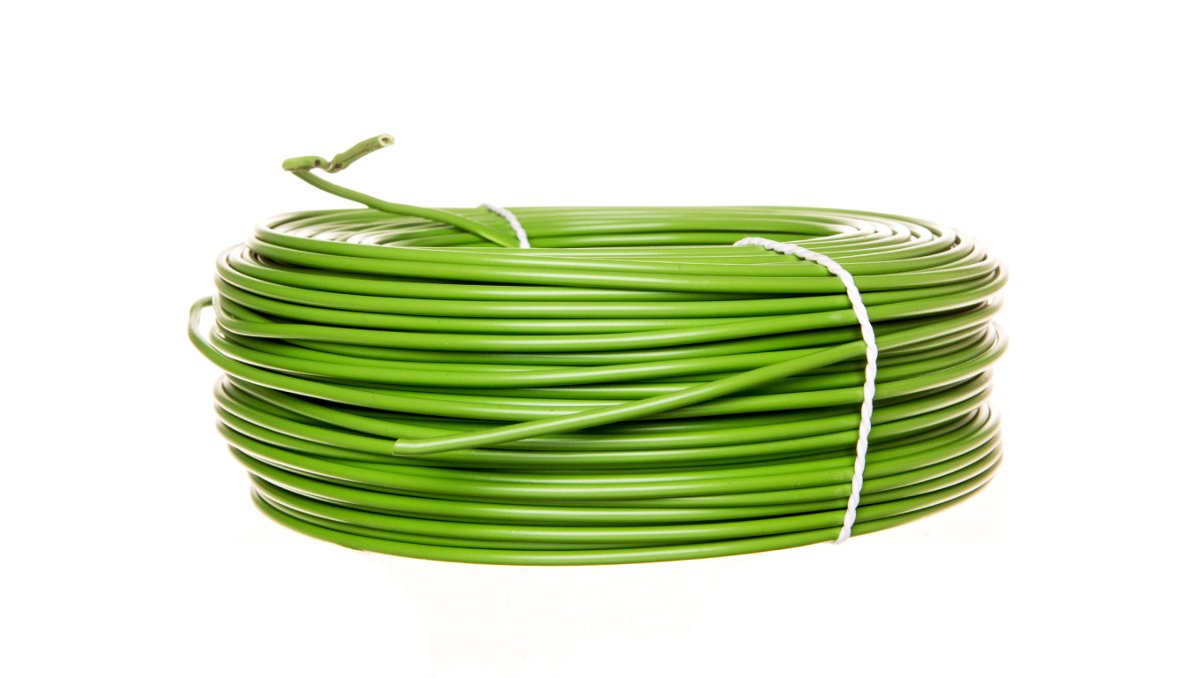 Elektrokabel Przewód instalacyjny H07V-U DY 1,5 zielony 100m T0093 DY 1 X 1,5 ZIELONY