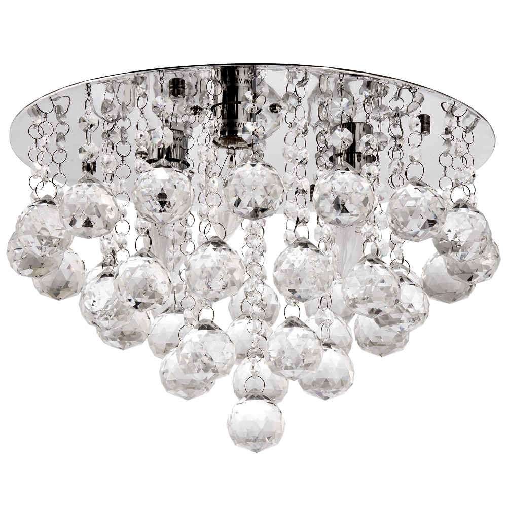 VEN Plafon LAMPA sufitowa VEN P-E 1437/3-35 glamour OPRAWA kaskada z kryształkami crystal przezroczysta