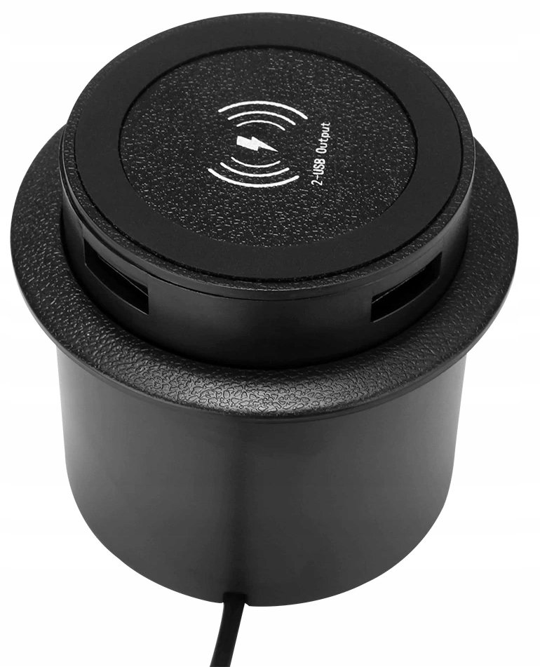 Ładowarka Indukcyjna Biurkowa Chowana + Hub 2xusb
