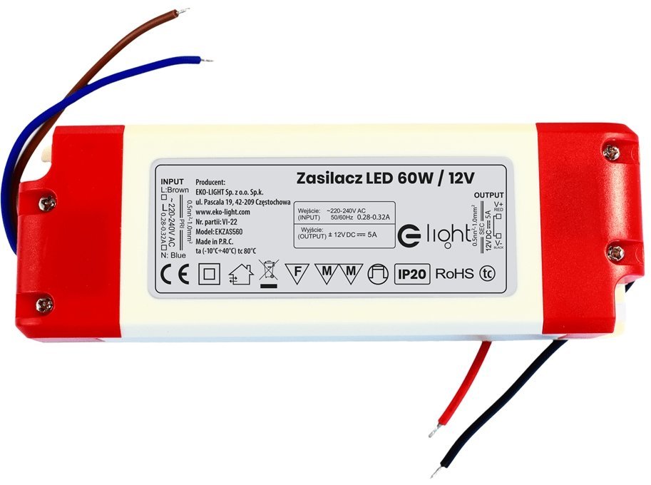 Фото - Інші електротовари Milagro Zasilacz LED EKZAS560 Ekolight 60W IP20 