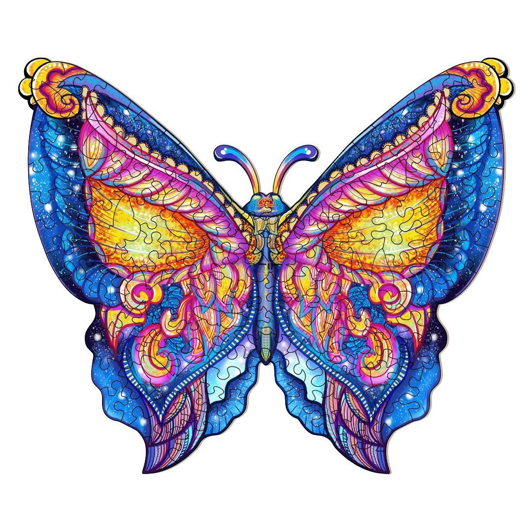 Puzzle Drewniane Gwiezdny Motyl XL
