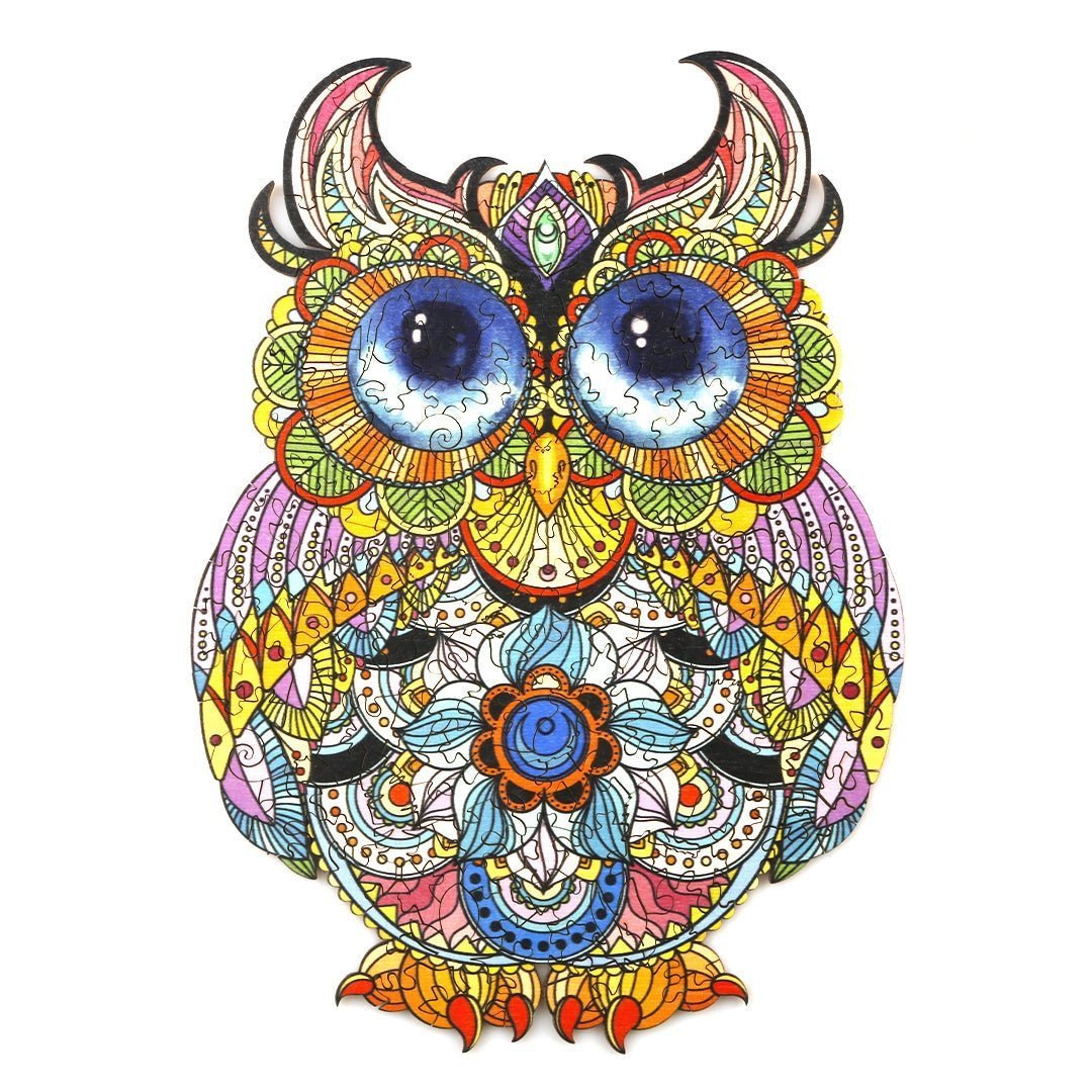 Puzzle Drewniane Urocza Sowa XL