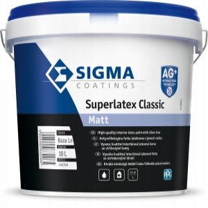 Farba Lateksowa Sigma Superlatex Classic mat 10L Biała