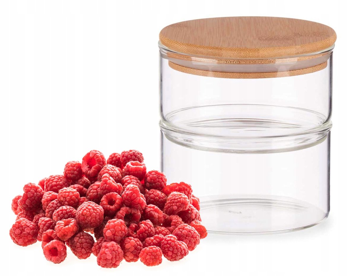 EKO 2w1 SZKLANY POJEMNIK MISECZKI NA ŻYWNOŚĆ AR