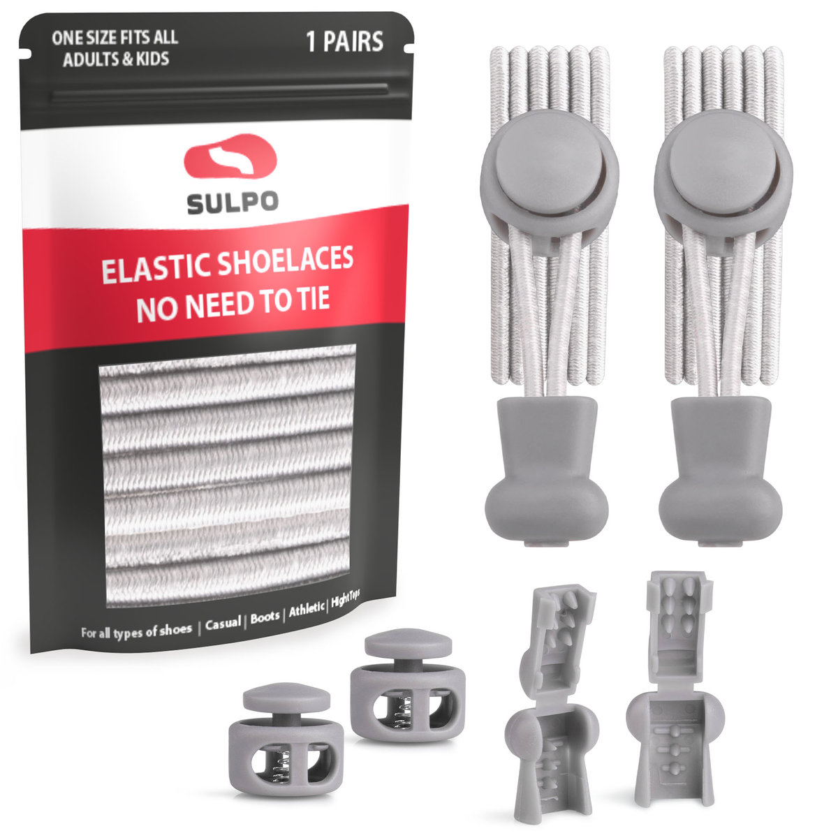 Sznurówki okrągłe sportowe trekking zaciskowe