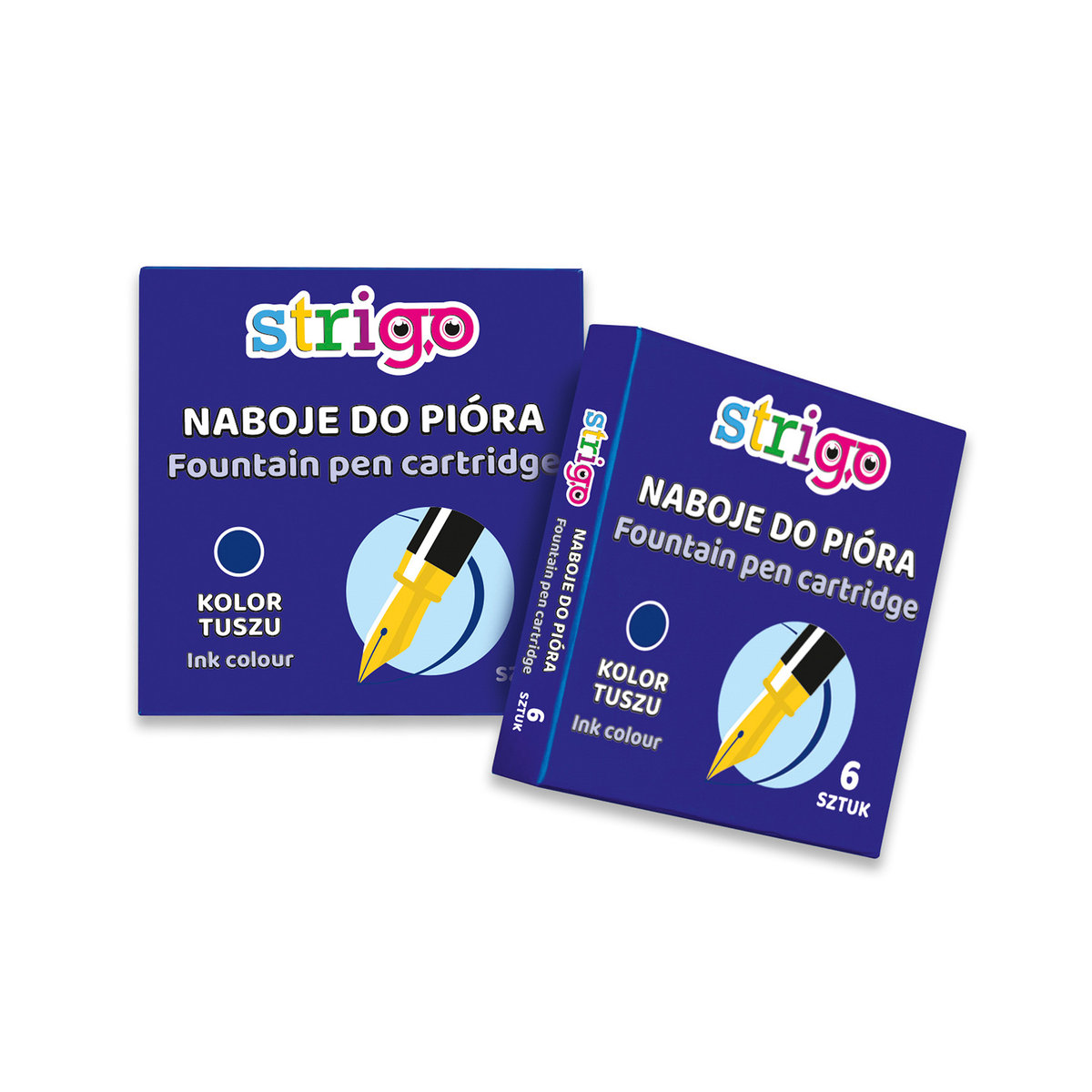 Naboje do piór wiecznych niebieskie STRIGO