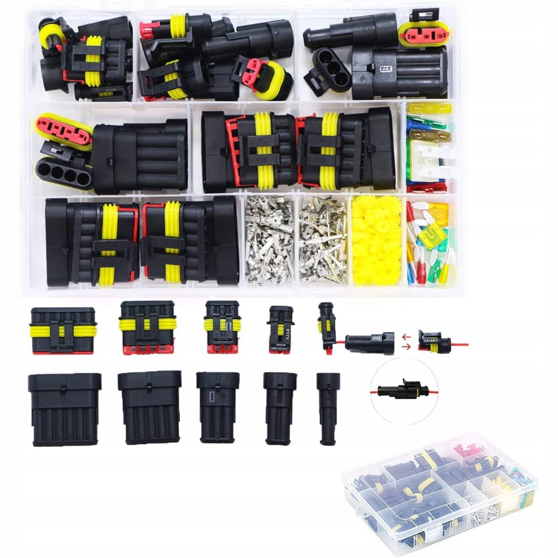 Zestaw hermetycznych złączy elektrycznych 240szt.