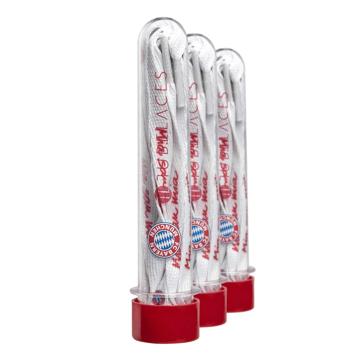 sznurowadła TUBELACES - FC BAYERN MIA SAN MIA/WHITE (120 cm)