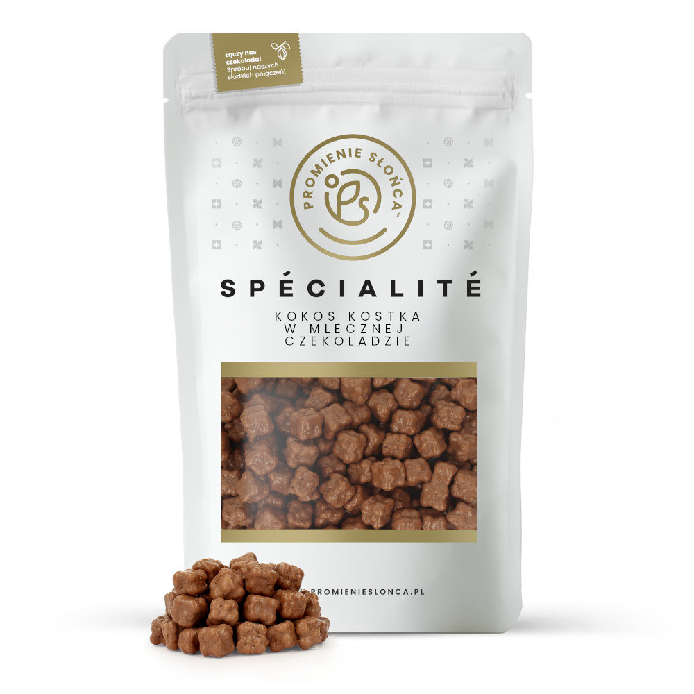Kokos kostka w mlecznej czekoladzie 500g