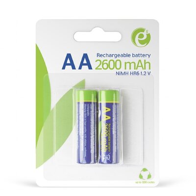 Gembird Akumulatorki NI-MH 2600 mAh/2szt/blister EG-BA-AA26-01 EG-BA-AA26-01