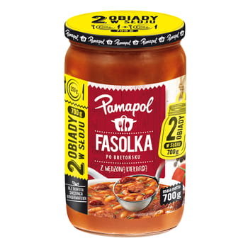 Fasolka Po Bretońsku Z Wędzoną Kiełbasą 700G - Dwa Obiady W Słoju Pamapol
