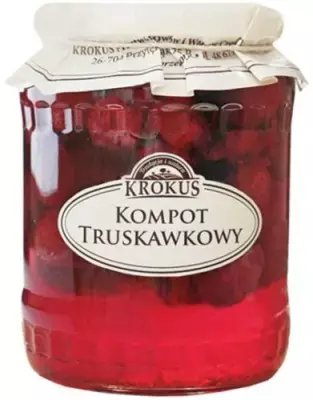 Krokus Kompot Truskawkowy Truskawki 640g - Krokus smaknatury-KROKOMPTRUSK7