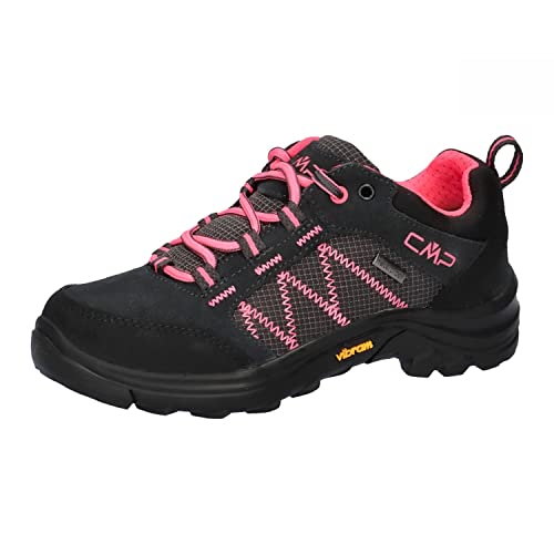 CMP Kids Thiamat Low 2.0 Trekking Shoe WP, Walking Unisex-Dla dzieci i młodzieży, Tytan Pink Fluo, 38 EU