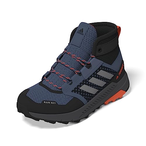 adidas Terrex Trailmaker Mid R.rdy K, Unisex buty turystyczne dla dzieci, Wonder Steel Grey Three Impact Orange, 33 EU