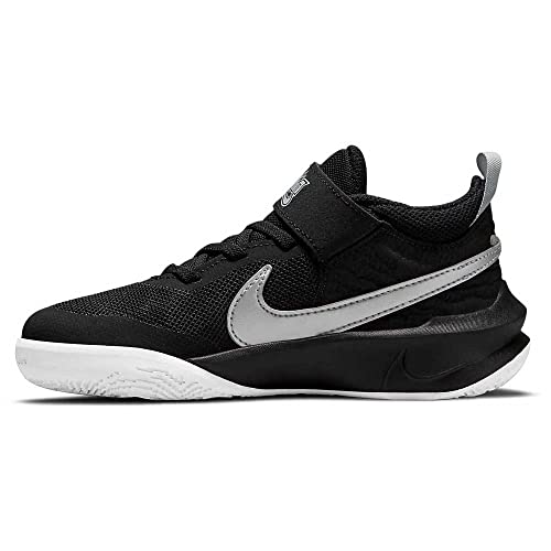 Buty dziecięce Nike Team Hustle D 10, Czarny metaliczny srebrny wolt biały, 28.5 EU