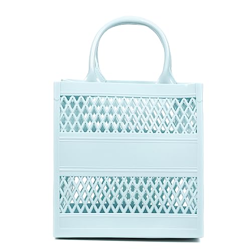 FIRENZE ARTEGIANI Libelulla. Torba Shopper kosz silikonowy sztywny 19x10x20 cm. Kolor: jasnoniebieski, Jasnoniebieski, Użytkowy