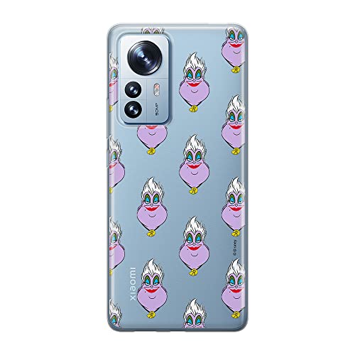 ERT GROUP etui na telefon Xiaomi 12 / 12X, case oryginalny i oficjalnie licencjonowany przez Disney, wzór Ursula 003, optymalnie dopasowane, plecki z TPU częściowo przeźroczyste