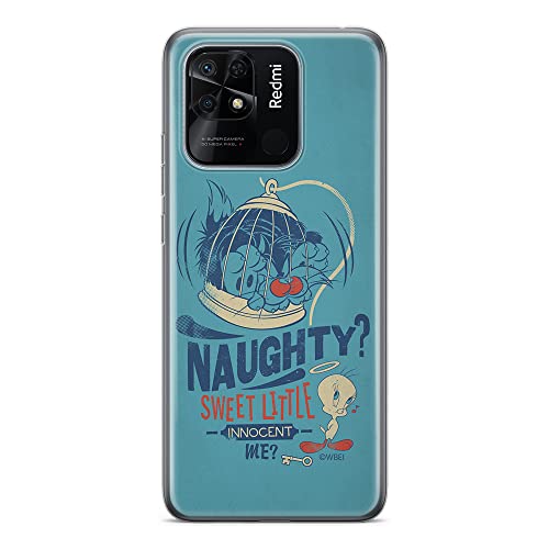 ERT GROUP etui na telefon Xiaomi REDMI 10C, case oryginalny i oficjalnie licencjonowany przez Looney Tunes, wzór Sylvester & Tweety 001, optymalnie dopasowane, plecki z TPU