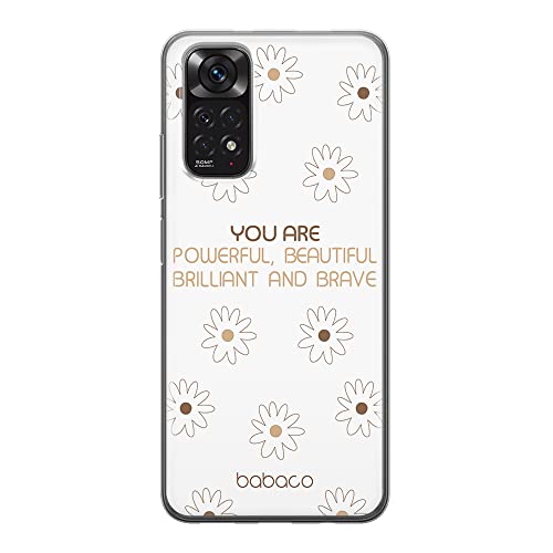 ERT GROUP etui na telefon Xiaomi REDMI NOTE 11S 4G / REDMI NOTE 11 4G, case oryginalny i oficjalnie licencjonowany przez Babaco, wzór Positive vibes 003, plecki z TPU częściowo przeźroczyste