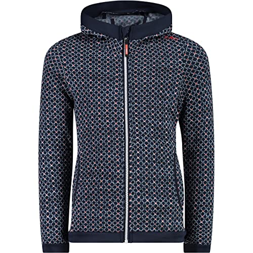 CMP - Kid G Jacket Fix Hood, Girl, Blue Ink-Campari, 128