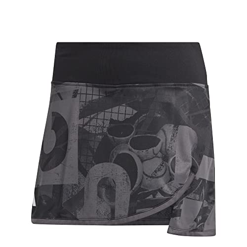 adidas Damska spódnica Rock Club Graphskirt, Grey Five/Black/Carbon, HR6492, M