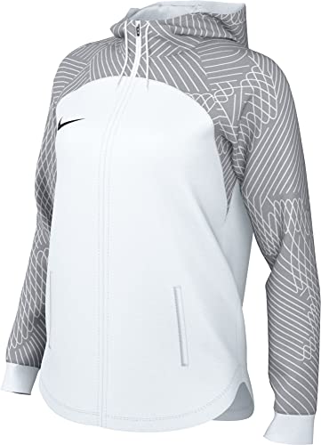 Nike Damska kurtka z kapturem W Nk Df Strk23 Hd Trk Jkt K, White/Wolf Grey/White/Black, DR2573-100, S