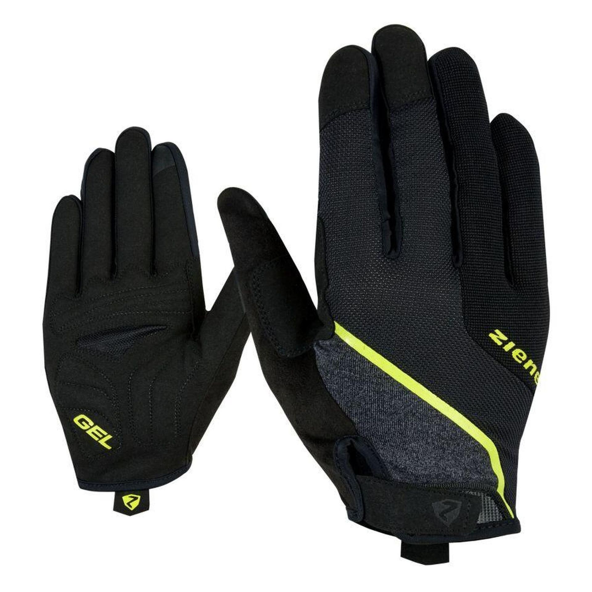 Rękawiczki rowerowe Ziener Clyo Touch Long black/lemon