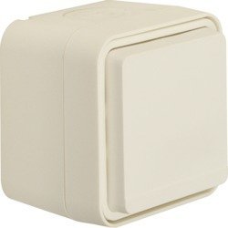 Hager BERKER W.1 Gniazdo 1 pojedyncze z uziemieniem z pokrywą IP55 biały 6768813512 6768813512/HAG