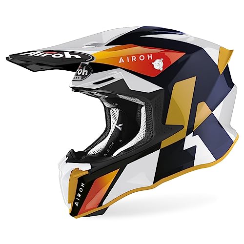 Kask Airoh Twist 2.0 Lift Biały/Niebieski Matowy