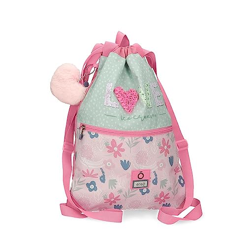 Enso Love Ice Cream Plecak Torba Zielony 35x46 cms Poliester, Zielony, Talla única, worek na plecak