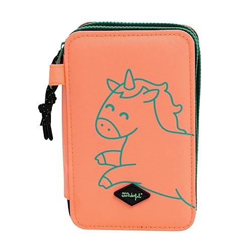 W komplecie etui szkolne z 2 przegródkami różowy my creativity has n, Różowy