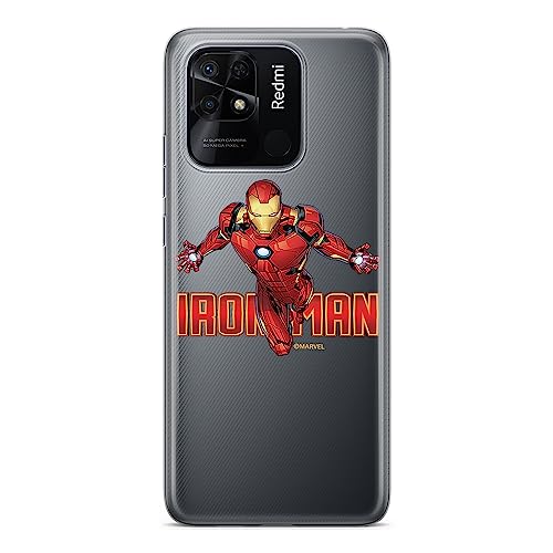 ERT GROUP etui na telefon Xiaomi REDMI 10C, case oryginalny i oficjalnie licencjonowany przez Marvel, wzór Iron Man 030, optymalnie dopasowane, plecki z TPU częściowo przeźroczyste