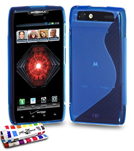 Motorola Ultrapłaski Lache miękkie etui ochronne RAZR MAXX/xt913 [LE S Premium] [niebieski] firmy muzzano + PDA Case i ściereczka z mikrofazy muzzano gratis Das ultimative, eleganckie i trwałe