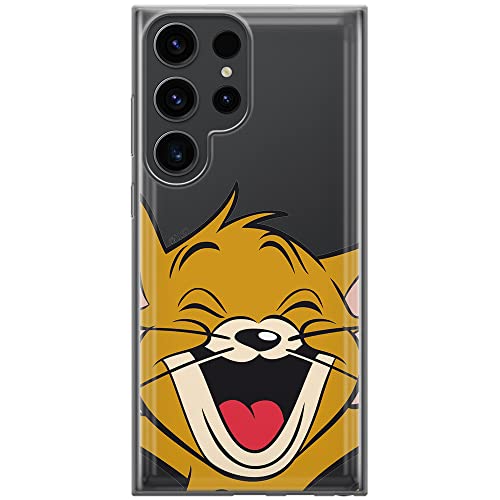 ERT GROUP etui na telefon Samsung S23 ULTRA, case oryginalny i oficjalnie licencjonowany przez Tom & Jerry, wzór Jerry 003, optymalnie dopasowane, plecki z TPU częściowo przeźroczyste