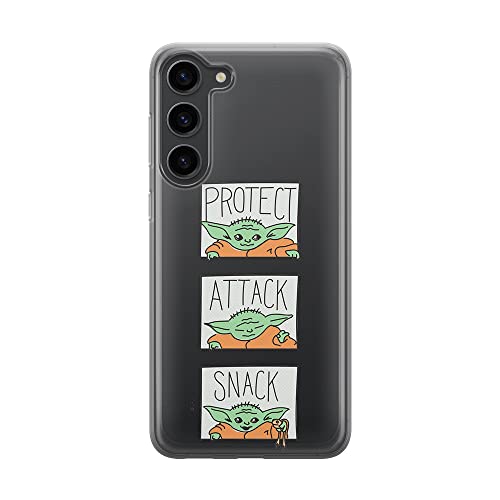 ERT GROUP etui na telefon Samsung S23, case oryginalny i oficjalnie licencjonowany przez Star Wars, wzór Baby Yoda 009, optymalnie dopasowane, plecki z TPU częściowo przeźroczyste