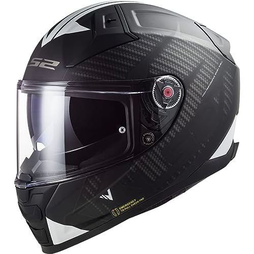 LS2, kask motocyklowy Vector II Splitter czarny biały, 4XL