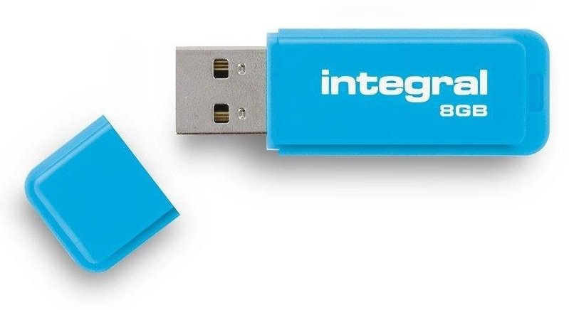 Integral Memory Integral Neon 8 GB USB-Stick Niebieski INFD8GBNEONB