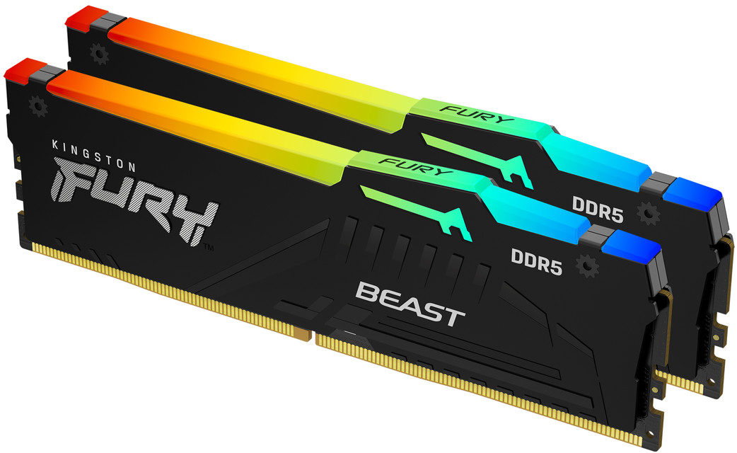 Kingston RAM  Fury DDR5-6000 65536MB PC5-48000 (zestaw 2x32768) Beast RGB 2Rx8 czarny (KF560C40BBAK2-64) (PL)