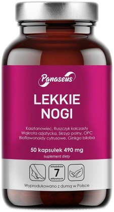 Panaseus Lekkie Nogi - 50 kapsułek Obrzęki Opuchlizna (5904194061456)