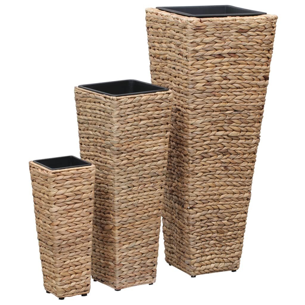 vidaXL Donice ogrodowe, 3 szt., hiacynt wodny