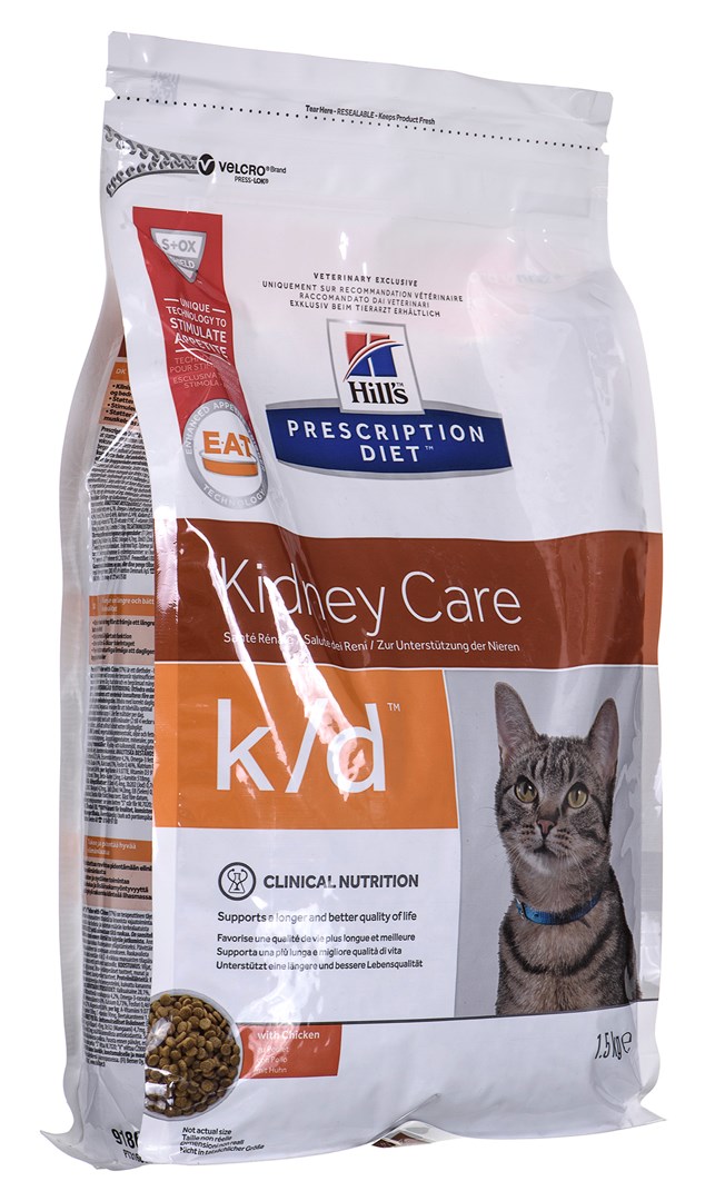 Sucha karma dla kotow z chorobami nerek HILL'S PD Kidney k/d z kurczakiem 1.5kg (9186.08) (052742918600)