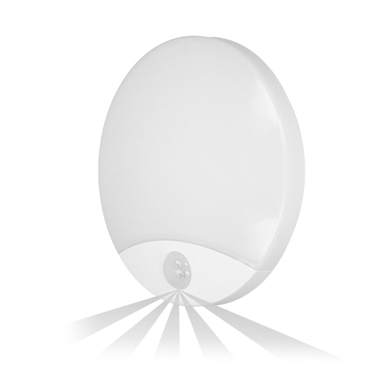 plafon z czujnikiem ruchu, VIRAZON LED 15W, 1050lm, IP44, 4000K, poliwęglan mleczny, biały