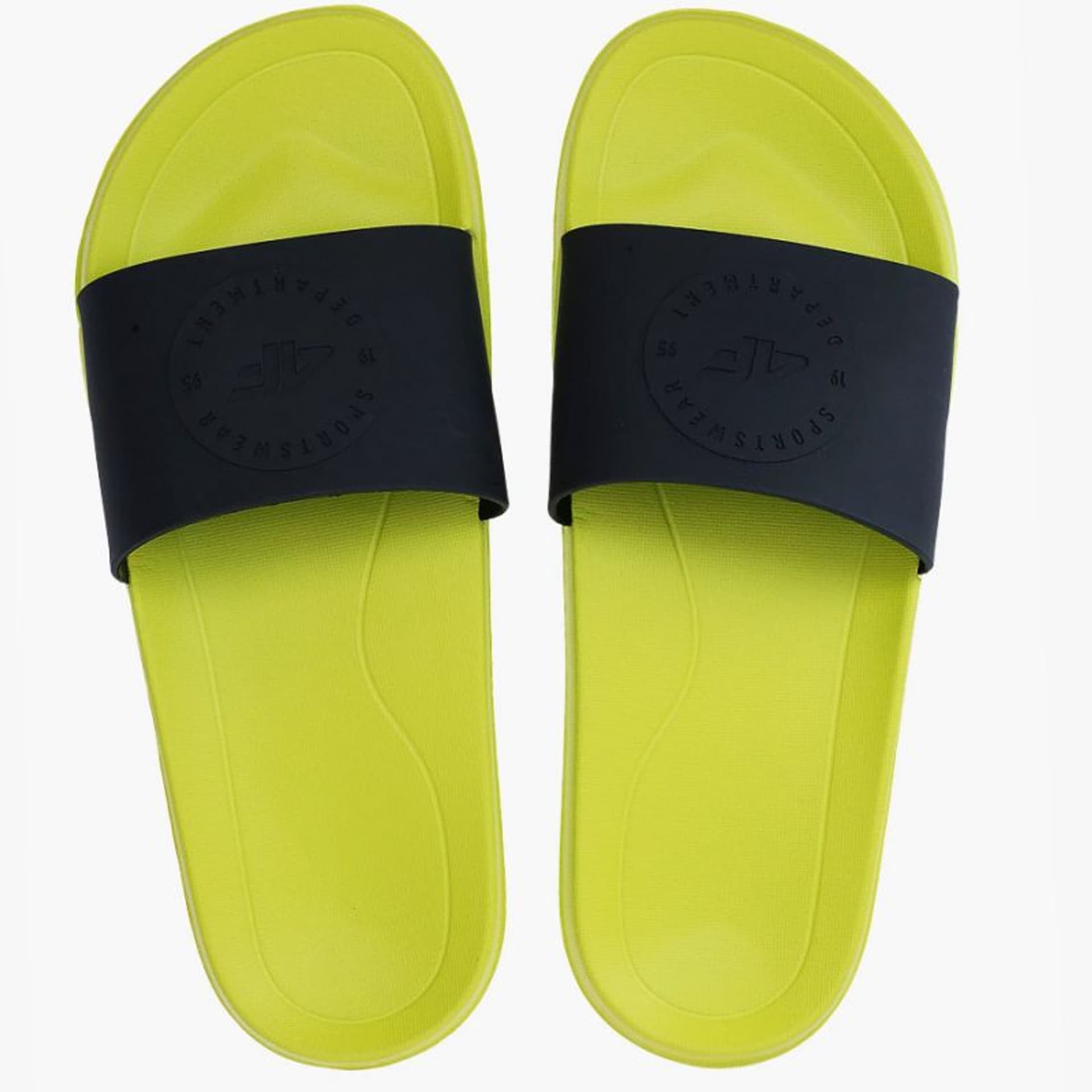 Klapki 4F M075 M 4FSS23FFLIM075 (kolor Czarny. Zielony, rozmiar 44)