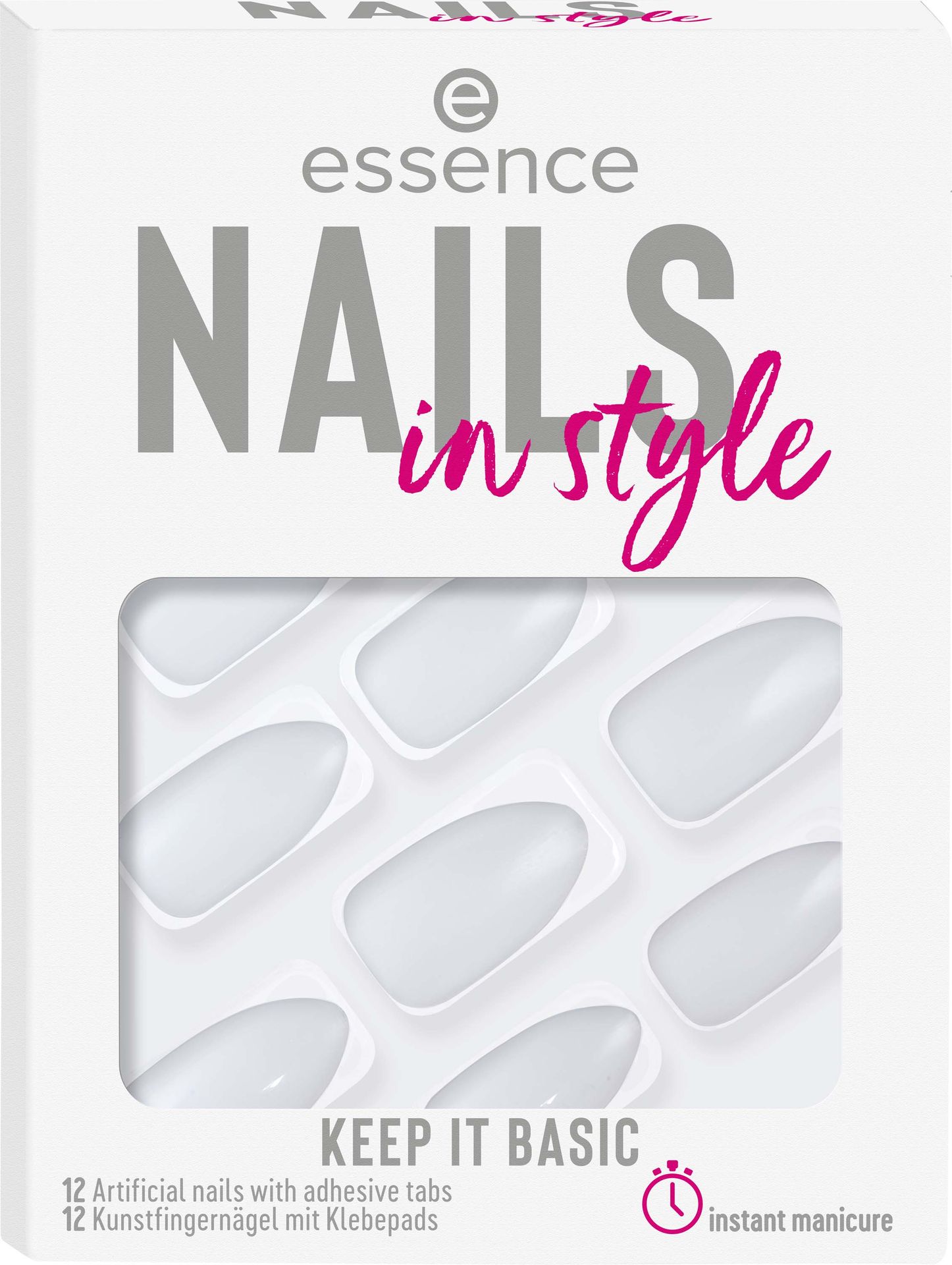 essence Nails In Style 15 - paznokcie samoprzylepne 15 KEEP IT BASIC