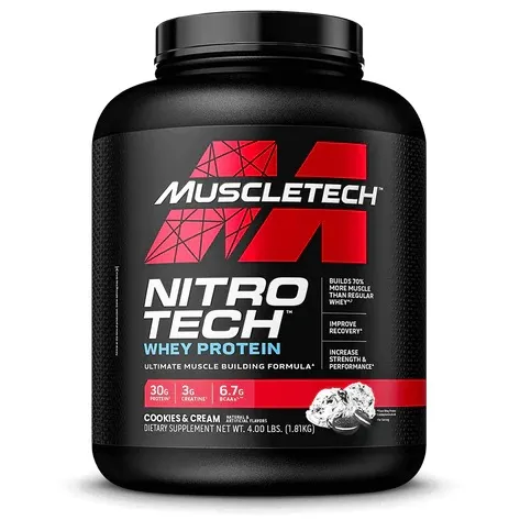 MuscleTech - Odżywka białkowa Nitro-Tech, Cookies & Cream, Proszek, 1800g