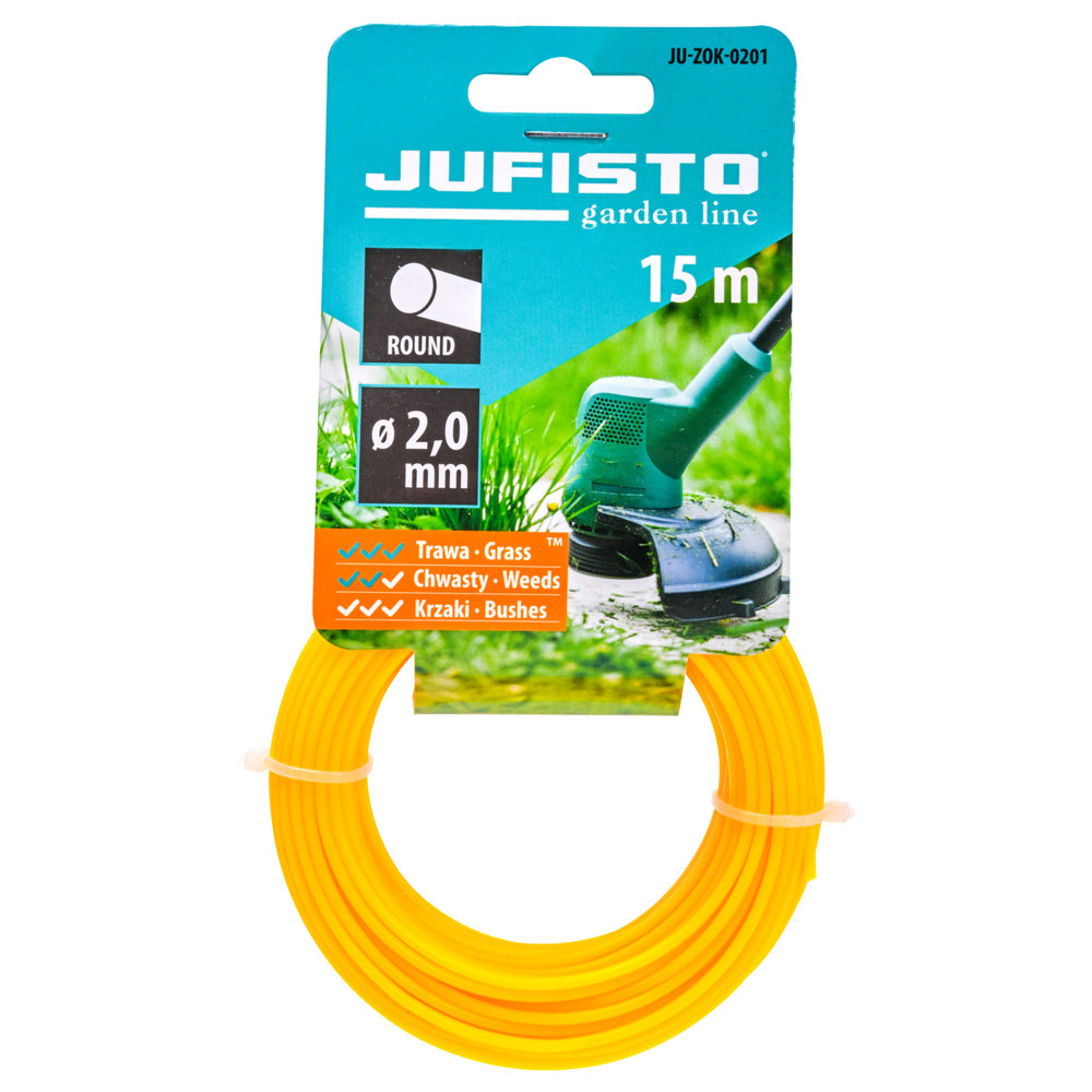 Żyłka Tnąca Do Kos I Podkaszarek 2 Mm 15 Mb Jufisto Ju-Zok-0201 Okrągła