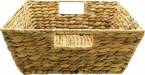 Jade 360271 Temple Kosz Dekoracyjny Z Hiacyntu Wodnego, Pleciony, 12 Cm X 30 Cm, X 30 Cm, Idealny Do Przechowywania Różnych Przedmiotów, Z Podwójnym..