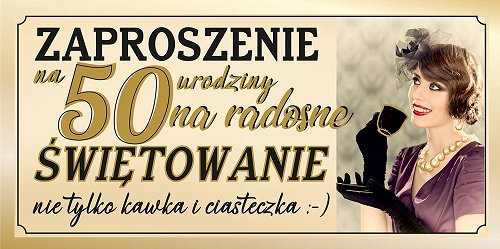 Zaproszenie na 50 urodziny ZAB 61
